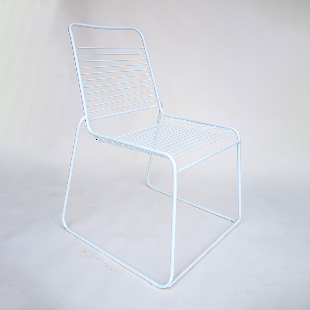 Studio Wire Chair White Rosie Pose Event Hire Luxe Wedding Hire